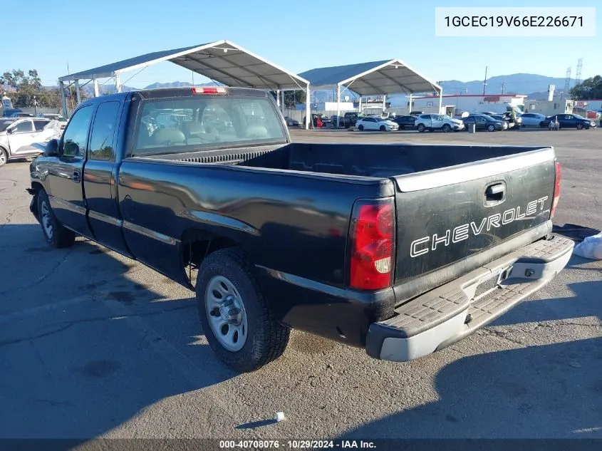 2006 Chevrolet Silverado 1500 Work Truck VIN: 1GCEC19V66E226671 Lot: 40708076