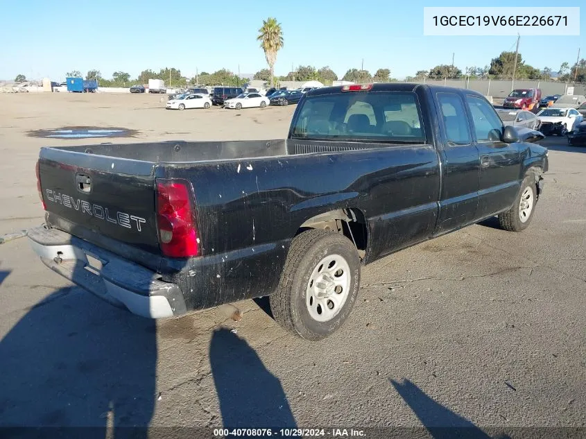 2006 Chevrolet Silverado 1500 Work Truck VIN: 1GCEC19V66E226671 Lot: 40708076