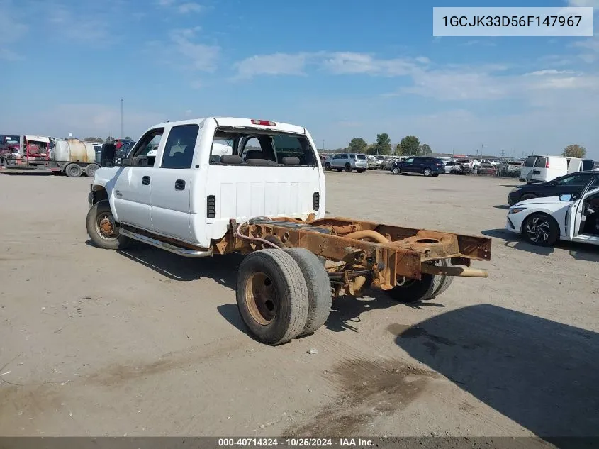 2006 Chevrolet Silverado 3500 Lt3 VIN: 1GCJK33D56F147967 Lot: 40714324