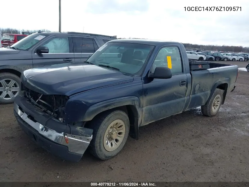 2006 Chevrolet Silverado 1500 Work Truck VIN: 1GCEC14X76Z109571 Lot: 40779212