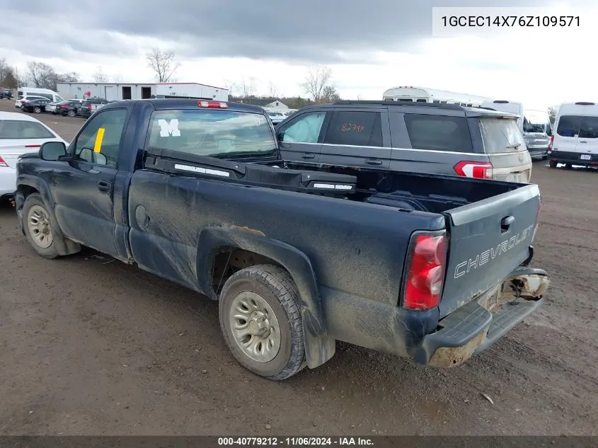 2006 Chevrolet Silverado 1500 Work Truck VIN: 1GCEC14X76Z109571 Lot: 40779212