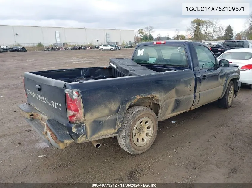 2006 Chevrolet Silverado 1500 Work Truck VIN: 1GCEC14X76Z109571 Lot: 40779212