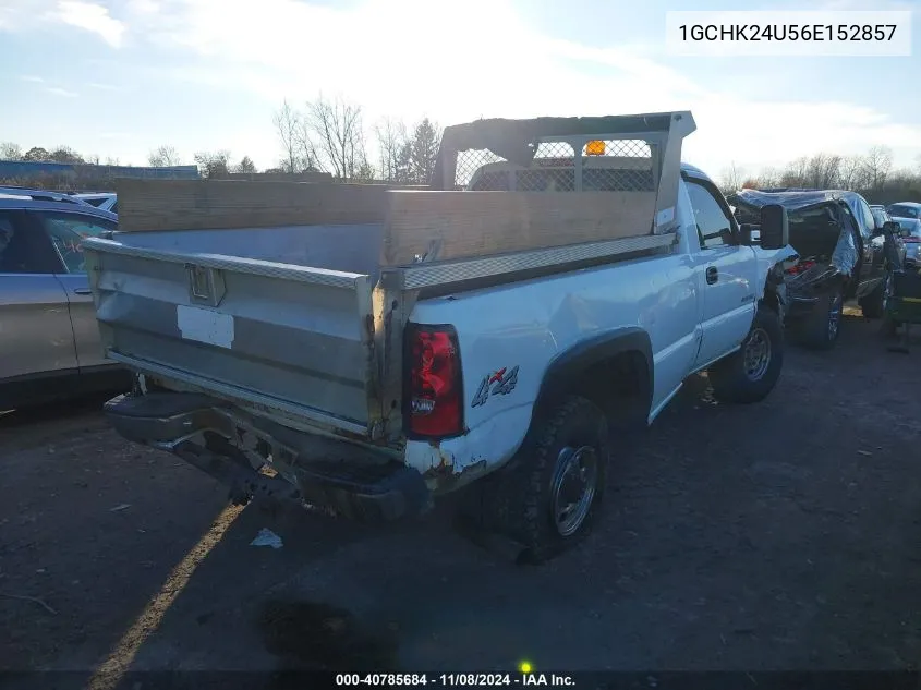 2006 Chevrolet Silverado 2500Hd Work Truck VIN: 1GCHK24U56E152857 Lot: 40785684