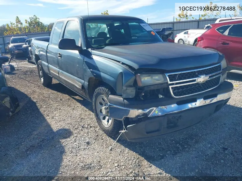 2006 Chevrolet Silverado 1500 Work Truck VIN: 1GCEC19X86Z278488 Lot: 40824471