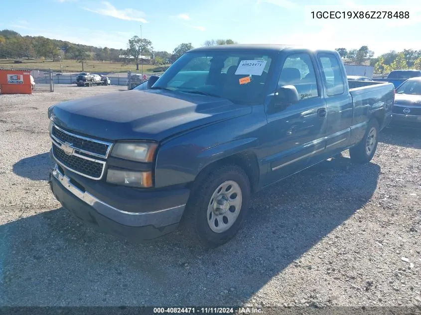 2006 Chevrolet Silverado 1500 Work Truck VIN: 1GCEC19X86Z278488 Lot: 40824471