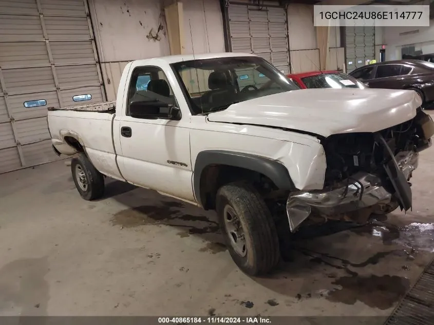 2006 Chevrolet Silverado 2500Hd Work Truck VIN: 1GCHC24U86E114777 Lot: 40865184