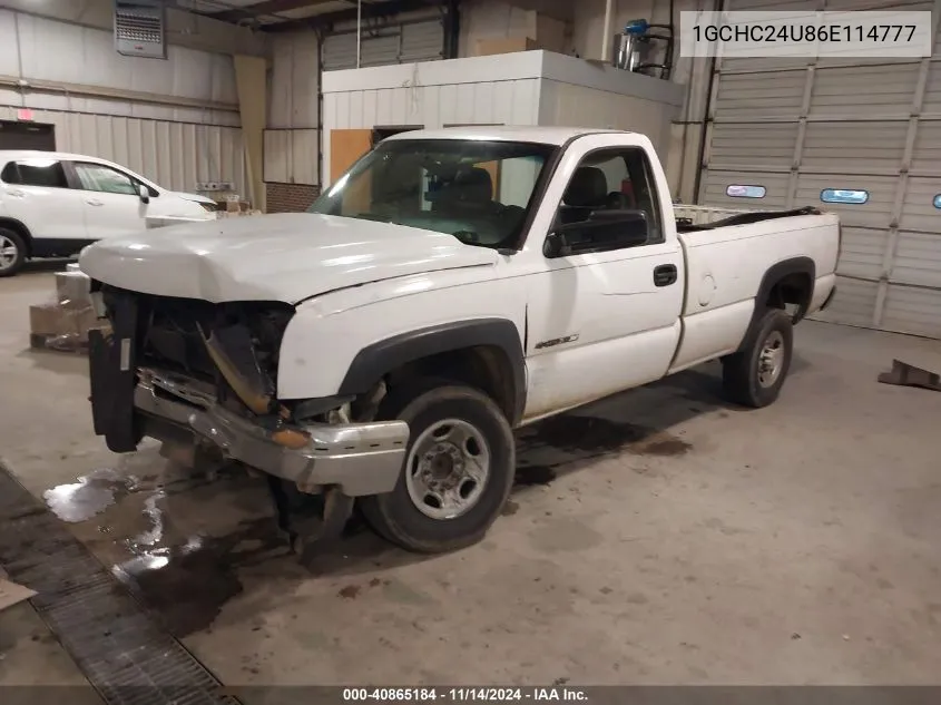 2006 Chevrolet Silverado 2500Hd Work Truck VIN: 1GCHC24U86E114777 Lot: 40865184