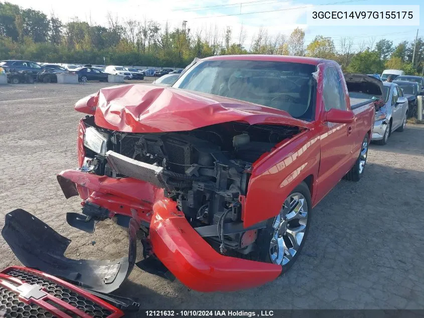 2007 Chevrolet Silverado C1500 Classic VIN: 3GCEC14V97G155175 Lot: 12121632