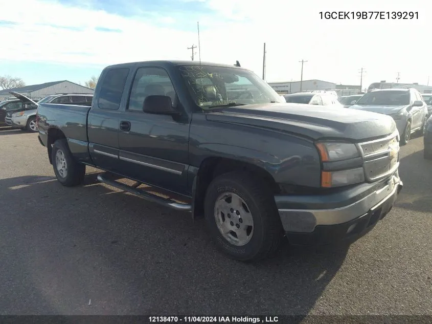 2007 Chevrolet Silverado 1500 Classic VIN: 1GCEK19B77E139291 Lot: 12138470