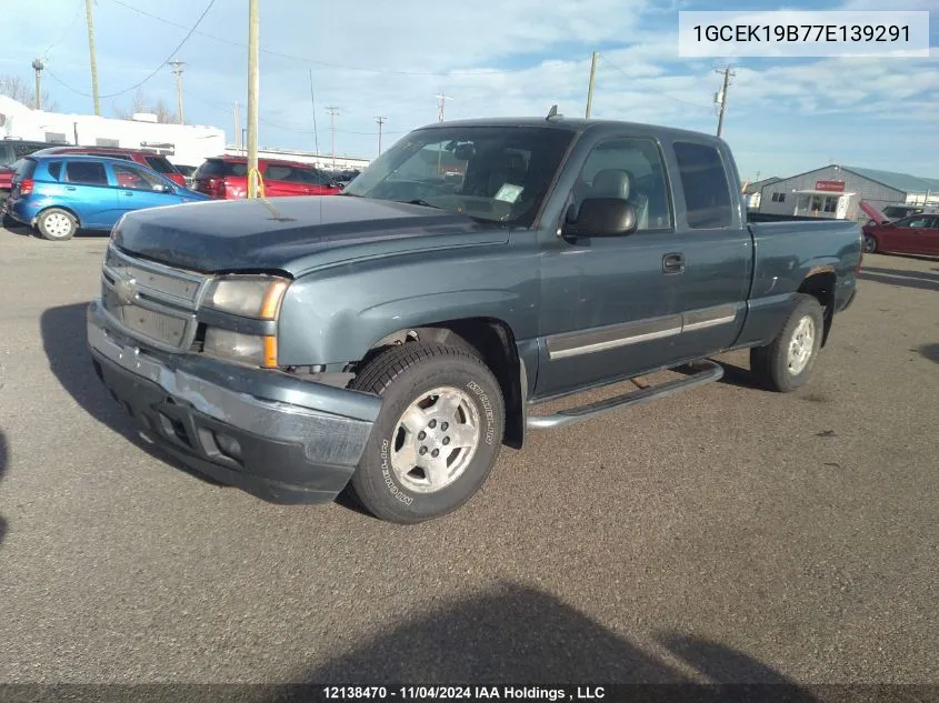 2007 Chevrolet Silverado 1500 Classic VIN: 1GCEK19B77E139291 Lot: 12138470