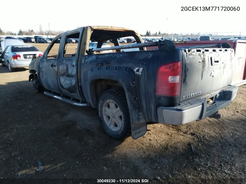 2007 Chevrolet Silverado K1500 Crew Cab VIN: 2GCEK13M771720060 Lot: 30049230