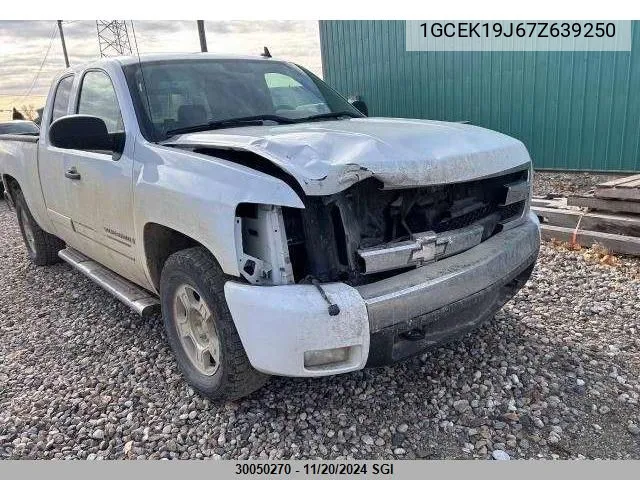 1GCEK19J67Z639250 2007 Chevrolet Silverado K1500