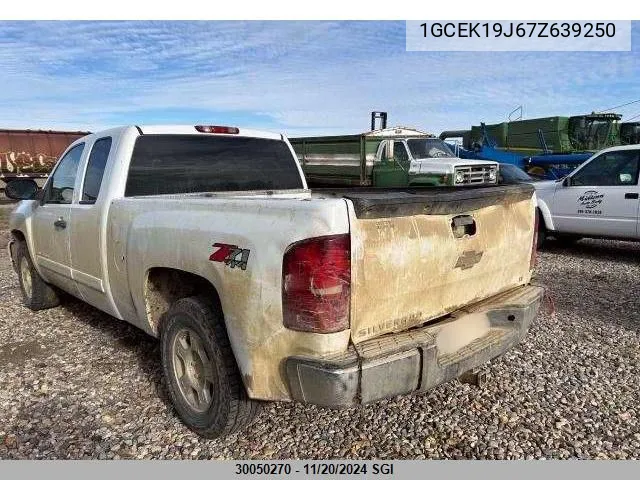 1GCEK19J67Z639250 2007 Chevrolet Silverado K1500