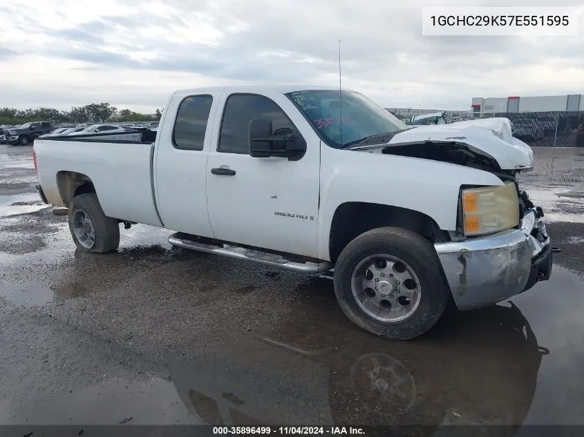 2007 Chevrolet Silverado 2500Hd Work Truck VIN: 1GCHC29K57E551595 Lot: 35896499