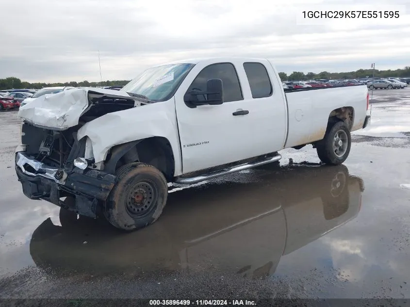 2007 Chevrolet Silverado 2500Hd Work Truck VIN: 1GCHC29K57E551595 Lot: 35896499