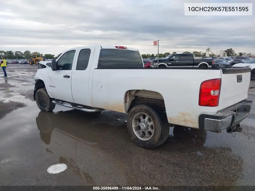 2007 Chevrolet Silverado 2500Hd Work Truck VIN: 1GCHC29K57E551595 Lot: 35896499