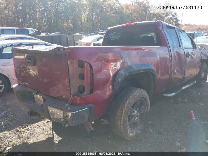 1GCEK19J57Z531170 2007 Chevrolet Silverado 1500 Lt1