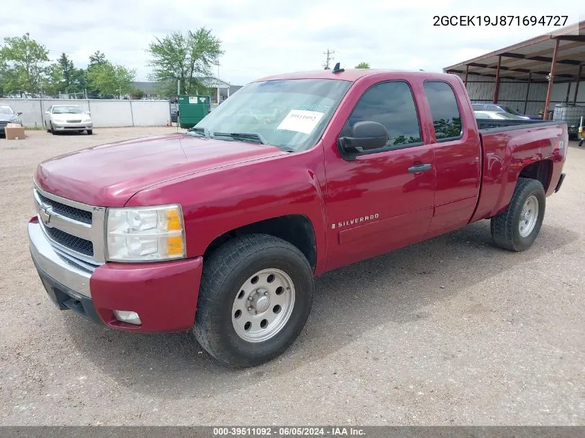 2GCEK19J871694727 2007 Chevrolet Silverado 1500 Lt1