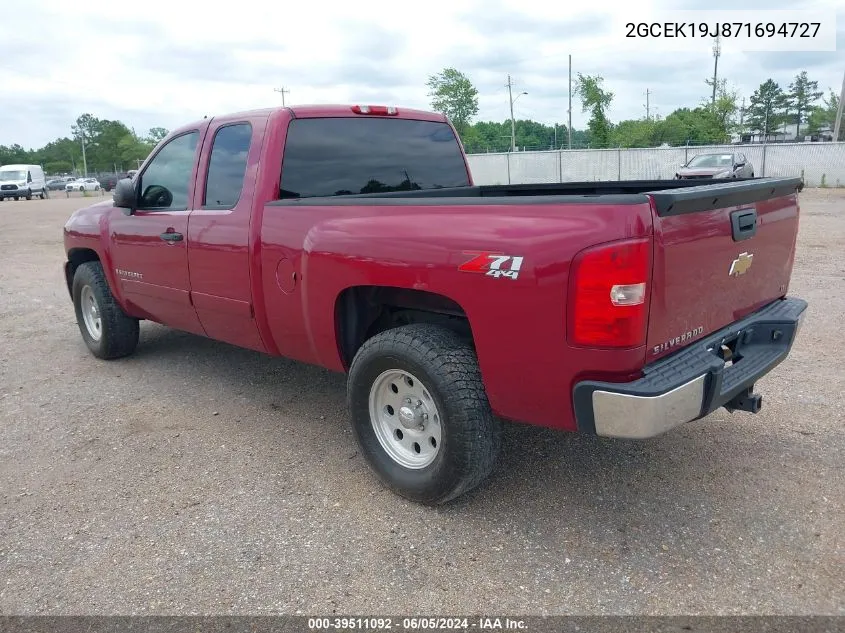 2GCEK19J871694727 2007 Chevrolet Silverado 1500 Lt1