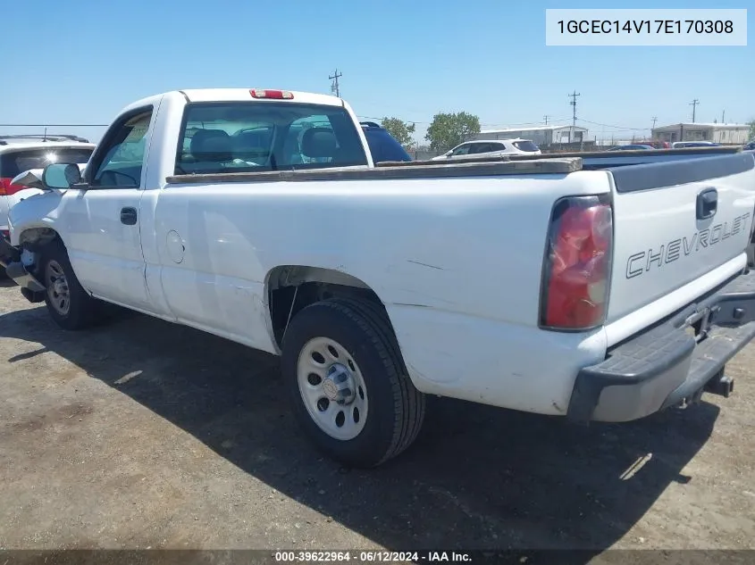 2007 Chevrolet Silverado 1500 Classic Work Truck VIN: 1GCEC14V17E170308 Lot: 39622964