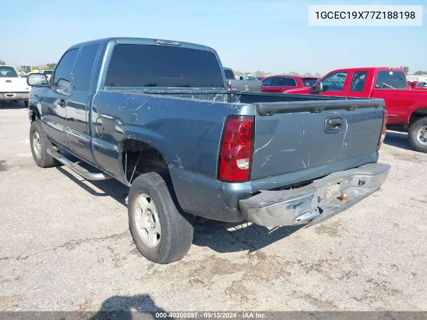 2007 Chevrolet Silverado 1500 Classic Lt1 VIN: 1GCEC19X77Z188198 Lot: 40300597