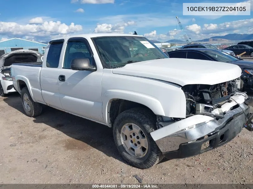 2007 Chevrolet Silverado 1500 Classic Lt3 VIN: 1GCEK19B27Z204105 Lot: 40344381