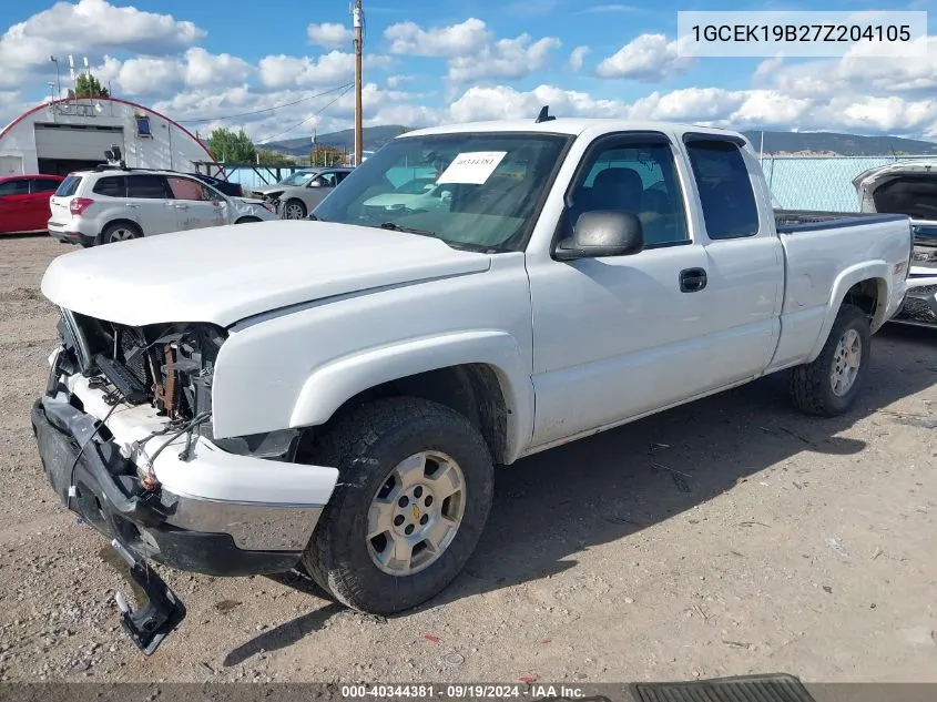 2007 Chevrolet Silverado 1500 Classic Lt3 VIN: 1GCEK19B27Z204105 Lot: 40344381