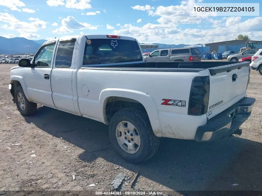 2007 Chevrolet Silverado 1500 Classic Lt3 VIN: 1GCEK19B27Z204105 Lot: 40344381