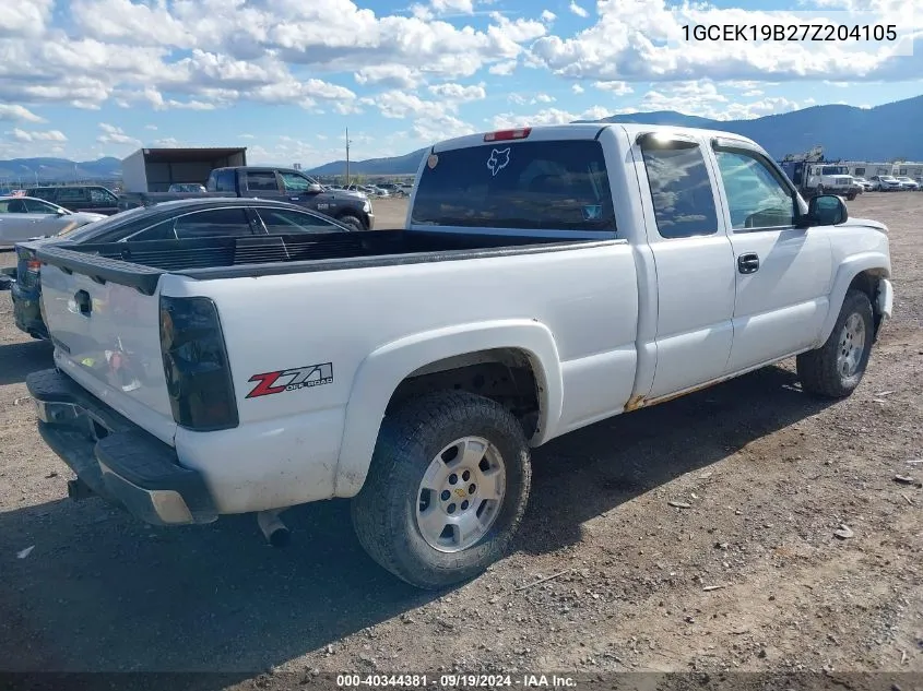 2007 Chevrolet Silverado 1500 Classic Lt3 VIN: 1GCEK19B27Z204105 Lot: 40344381