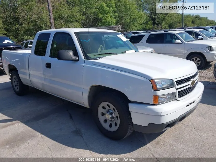 1GCEC19X67Z123181 2007 Chevrolet Silverado 1500 Classic Work Truck