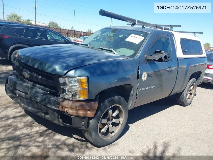 2007 Chevrolet Silverado 1500 Work Truck VIN: 1GCEC14C17Z525971 Lot: 40368242