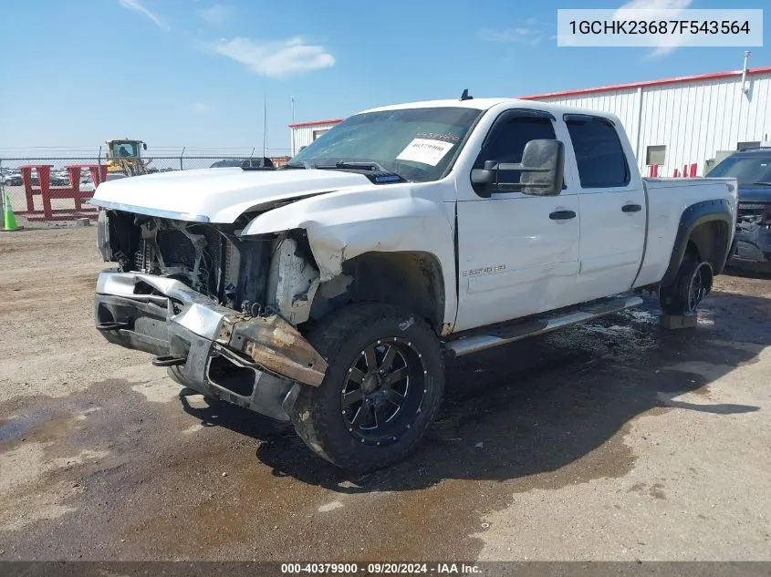 2007 Chevrolet Silverado 2500Hd Lt1 VIN: 1GCHK23687F543564 Lot: 40379900