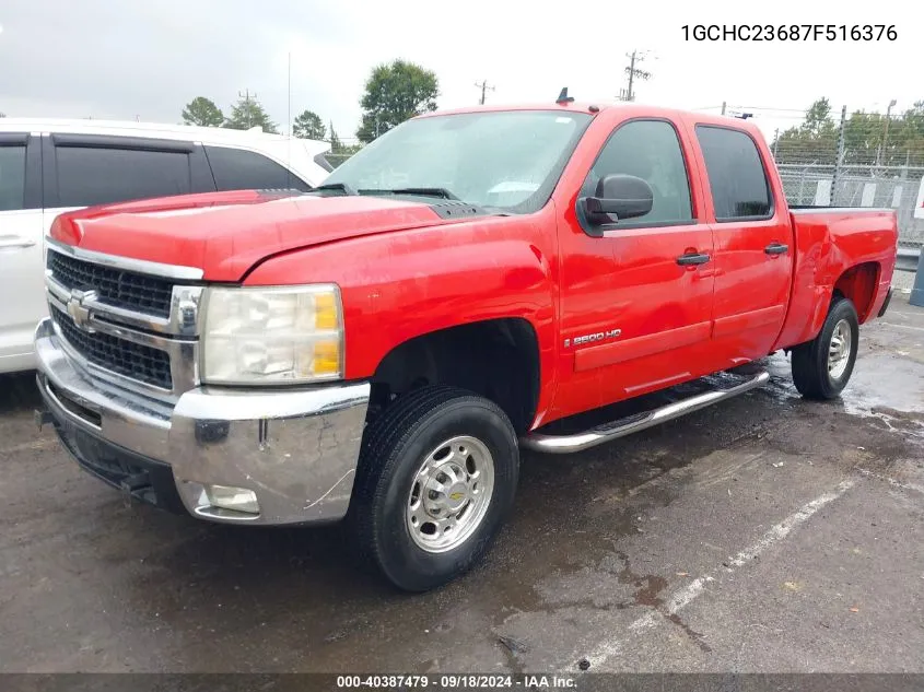 2007 Chevrolet Silverado 2500Hd Lt1 VIN: 1GCHC23687F516376 Lot: 40387479