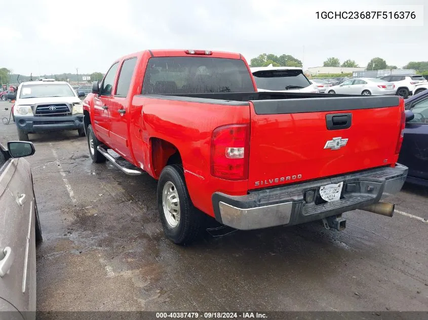 2007 Chevrolet Silverado 2500Hd Lt1 VIN: 1GCHC23687F516376 Lot: 40387479