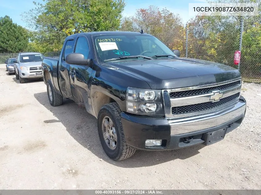 2007 Chevrolet Silverado K1500 VIN: 1GCEK19087Z634820 Lot: 40393156