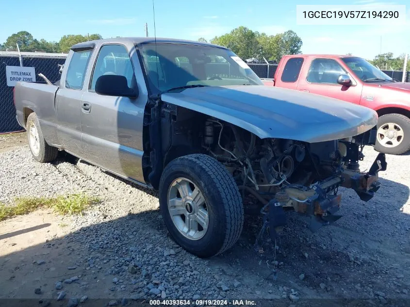 2007 Chevrolet Silverado 1500 Classic Ls VIN: 1GCEC19V57Z194290 Lot: 40393634