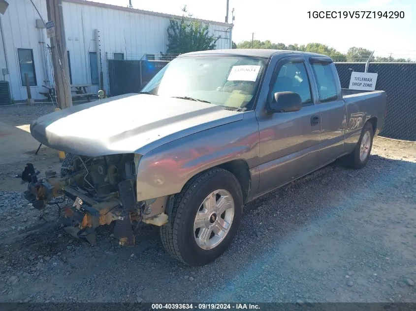 2007 Chevrolet Silverado 1500 Classic Ls VIN: 1GCEC19V57Z194290 Lot: 40393634