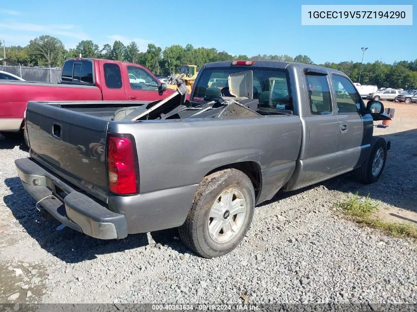 2007 Chevrolet Silverado 1500 Classic Ls VIN: 1GCEC19V57Z194290 Lot: 40393634