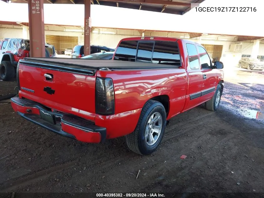 2007 Chevrolet Silverado 1500 Classic Lt2 VIN: 1GCEC19Z17Z122716 Lot: 40395382