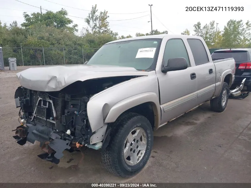 2007 Chevrolet Silverado 1500 Classic K1500 Classic Crew Cab VIN: 2GCEK13Z471119393 Lot: 40398221