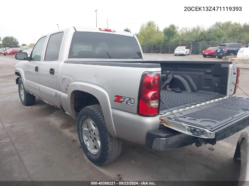 2007 Chevrolet Silverado 1500 Classic K1500 Classic Crew Cab VIN: 2GCEK13Z471119393 Lot: 40398221