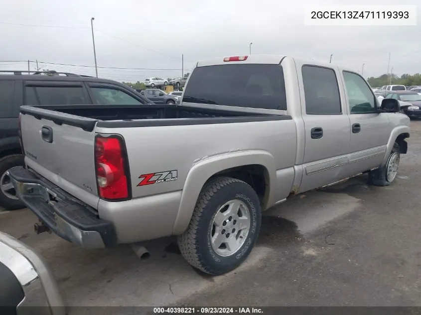 2007 Chevrolet Silverado 1500 Classic K1500 Classic Crew Cab VIN: 2GCEK13Z471119393 Lot: 40398221