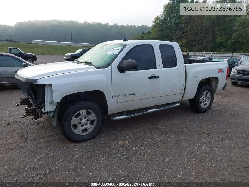 2007 Chevrolet Silverado 1500 Lt1 VIN: 1GCEK19J37Z576785 Lot: 40399488