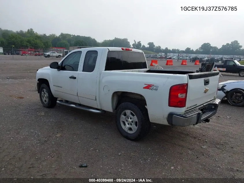 1GCEK19J37Z576785 2007 Chevrolet Silverado 1500 Lt1