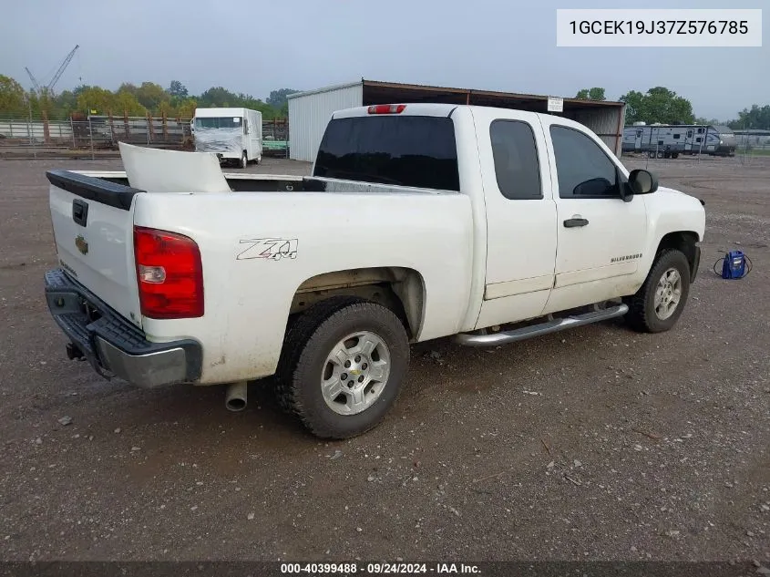 2007 Chevrolet Silverado 1500 Lt1 VIN: 1GCEK19J37Z576785 Lot: 40399488