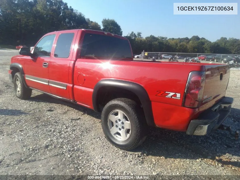 2007 Chevrolet Silverado 1500 Classic Lt3 VIN: 1GCEK19Z67Z100634 Lot: 40416097