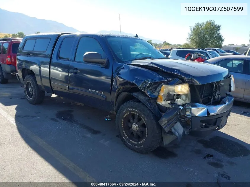 2007 Chevrolet Silverado 1500 K1500 VIN: 1GCEK19C07Z507599 Lot: 40417564