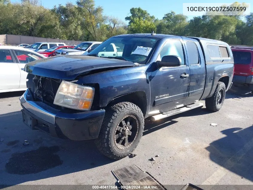 2007 Chevrolet Silverado 1500 K1500 VIN: 1GCEK19C07Z507599 Lot: 40417564