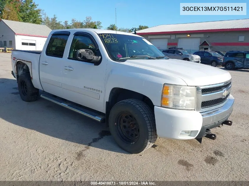 2007 Chevrolet Silverado 1500 Ltz VIN: 3GCEK13MX7G511421 Lot: 40418873