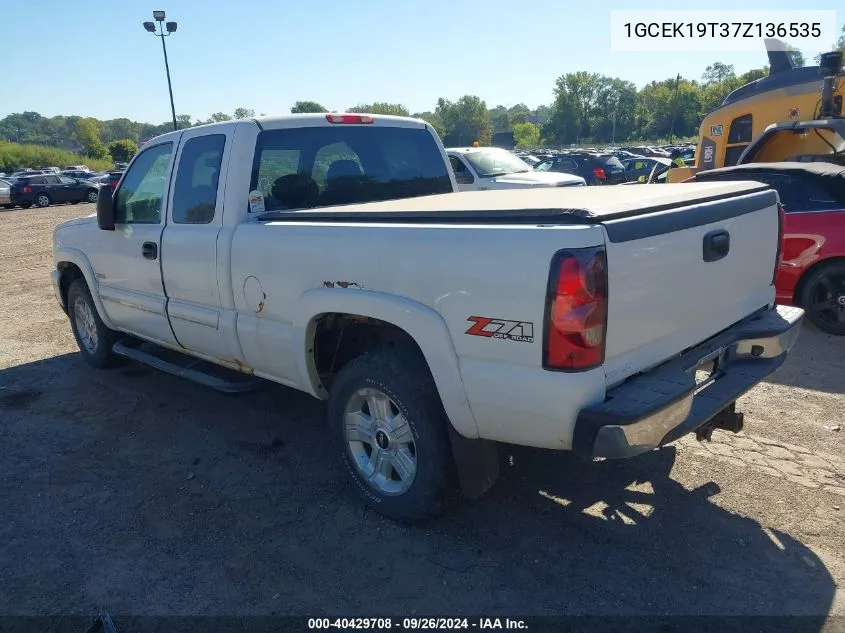 2007 Chevrolet Silverado K1500 VIN: 1GCEK19T37Z136535 Lot: 40429708